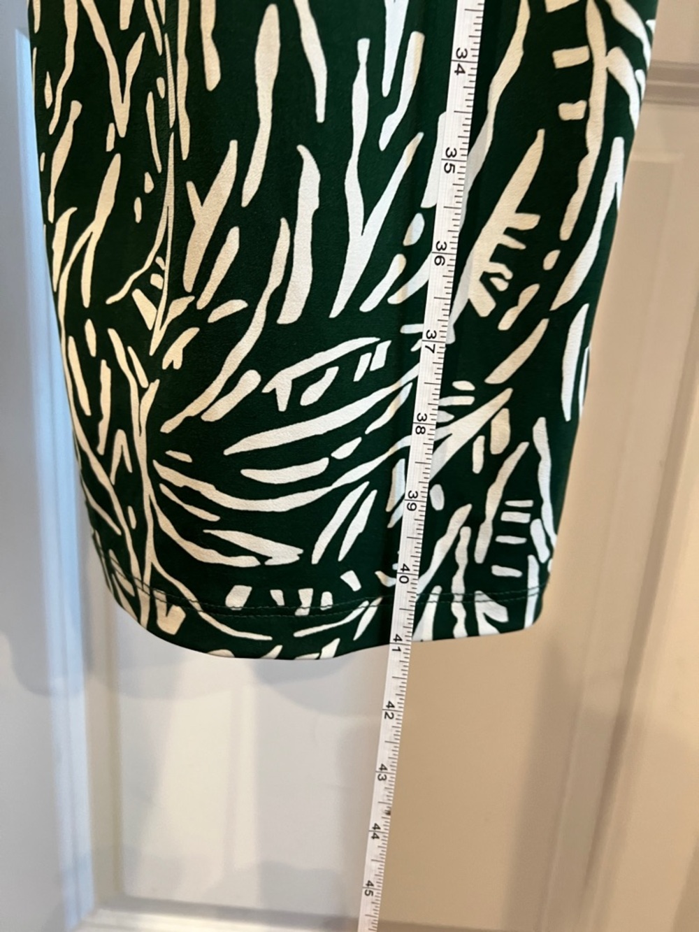 Alfani Forest Green & White Abstract Wide-Leg Pants - Picture 4 of 5